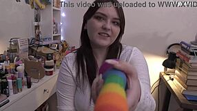 Milf dominates cuckold with dirty talk anal toy humiliation threat