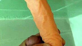 Huge Cock Frots Against Hers in Bathroom Quickie Close-Up