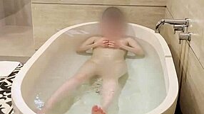 Japanese College Student Bathes Her Petite Tits And Feet