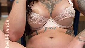 Tattooed Brazilian solo slut guides your handjob stroke by stroke!