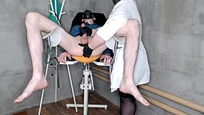 Mature Curvy Nurse Fingers Patient in Stockings Dirty Handjob Roleplay