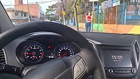 Hard Cock Handjob in Car!