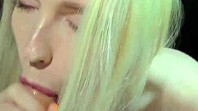 busty blonde gets car pounded then facial glazed. huge load drenches her sexy face completely