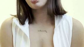 Pretty Stepsister Spreads Tight Wet Pussy Teasing Small Tits Closeup