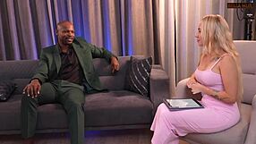 cute long-haired blonde auditions for big black cock face fucking and riding