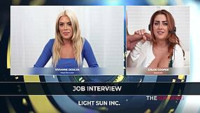 Job Nerves Fade as Arietta Adams Vivianne Desilva Chloe Cooper Fuck