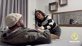 Petite Latina Slut Rides Sugar Daddy's Big Cock Deep Before His Flight Quickie