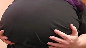 sarah's huge bbw tits bounce wild, wanna titty fuck this fat slut?