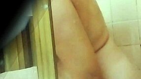 Spying colombian milf professor upskirt pussy in public bathroom skirt