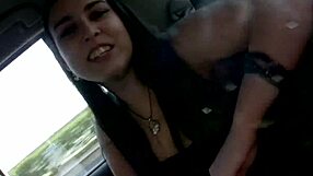 shapely young brunette scouts street for thick cock