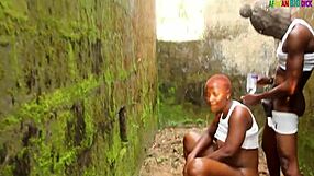 African pussy teases milf gym orgy with creampie bangs