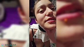 devils 18yo native american angel gags on daddys cock then 13in dildo