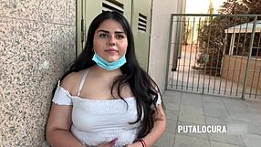 i'm amelia pretty faced chubby caught on street by torbe for outdoor fun