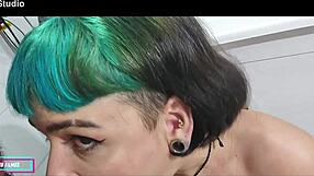 close up anal creampie in hot brazilian brunette babe's tight ass on kitchen counter