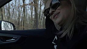 Blonde Milf Tests If You Can Drive During Her Public Dick Sucking