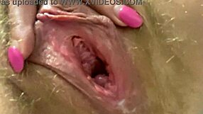 Watch Her Pee Fart from Sexy Close-Up Hairy Pussy Gape in 4K 60FPS!