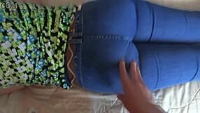 Maid's stepson gropes her fat ass she begs for hard fuck