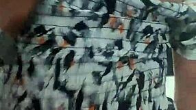 young wife in short dress cheats bending over for neighbor's hard doggystyle fuck