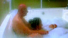 Cum Jacuzzi Close-Up! Agarabas and Olpr Gape Pussy Feet Massage!