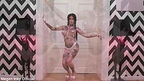 anal queen stretches gaping ass wide with monster black dildo toy