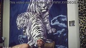 Brunette babe with glasses rides Italian pound machine backstage in debut