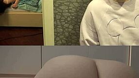 Watch this curvy girl suck that dick while cuckold listens closely