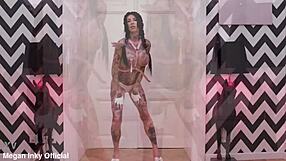 anal queen stretches gaping ass wide with monster black dildo toy