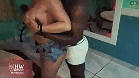 Heart-Pounding Wife Drenches Pussy Seeing Hung BBC Cheats Husband