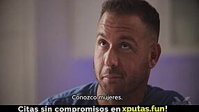 Cute busty glasses girl loves fucking her spanish sub creampie lick