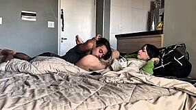 Slim tattooed latina skinny teen rough interracial sex backstage