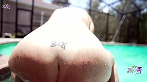 poolside milf soaks up wet fun with big black cock