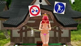 Naked Big Tits Girl Bounces Ass Outdoors in Public Dance