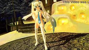 Hatsune Miku's Big Tits and Huge Ass Exposed in Snowman Nude Mod Glory
