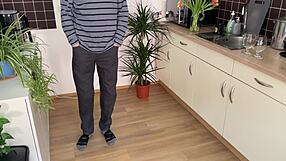 Mother-in-Law's Natural Champagne Flows from Hot Wet Pussy