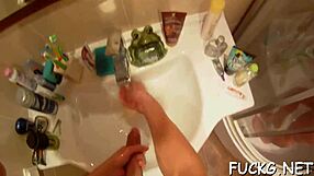 Fucking Hardcore into Mature Teen's Tight Pink Pussy on Camera