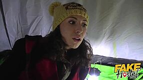 young camper wonders if milf's big tits mean pussy seduction time