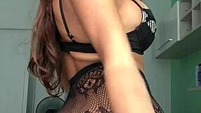 izabela surfistinha shemale goddess strokes monster cock with big tits ass lingerie