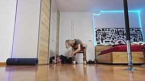 i love watching her strut in high heels and socks