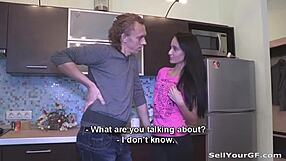 Girlfriend Rosa Mentoni trades shaved pussy for cash in hardcore doggystyle cumshot scene