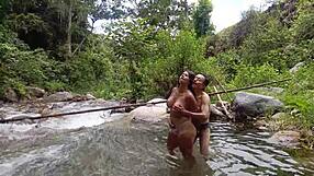 Busty big-ass latina stepmom gets railed by nasty old perv riverside