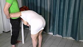 stepmom drops panties for stepson blowjob then anal pounding