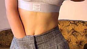 PETITE 18+ TEEN MAISKII RIPS CLOTHES MASTURBATES TIGHT PUSSY DILDO ORGASM