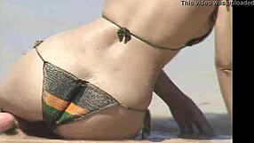 Teasing Caribbean Beach Ass in Sultry Outdoor Display