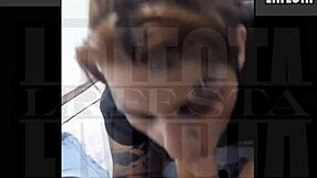 New Argentine couple she sucks my full monster cock tattooed tits out