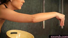 pretty masseuse gives blowjob then gets drilled by big cock client