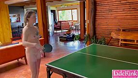 naked ping pong with daddy got way too hot ending in rough sex