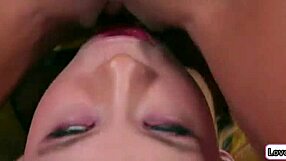 European stepmom licks shaved teen stepdaughter's wet pussy good!