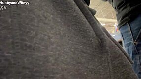 wifeyy n hubby gettin naughty outside in public hehe