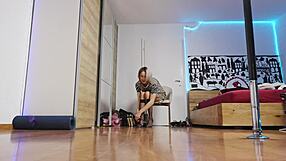 i love watching her strut in high heels and socks