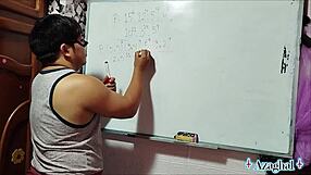 asian nerd student gets sexual algebra lesson from teacher